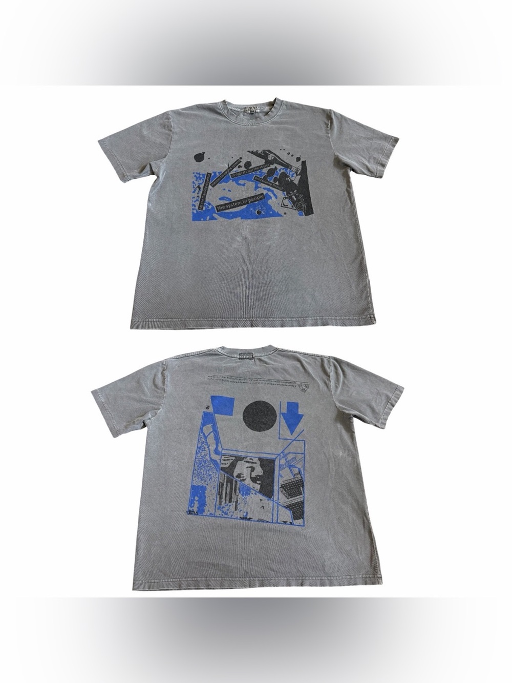 Cav Empt Men’s System of People T Shirt Sz L Oversized Washed Japan Streetwear